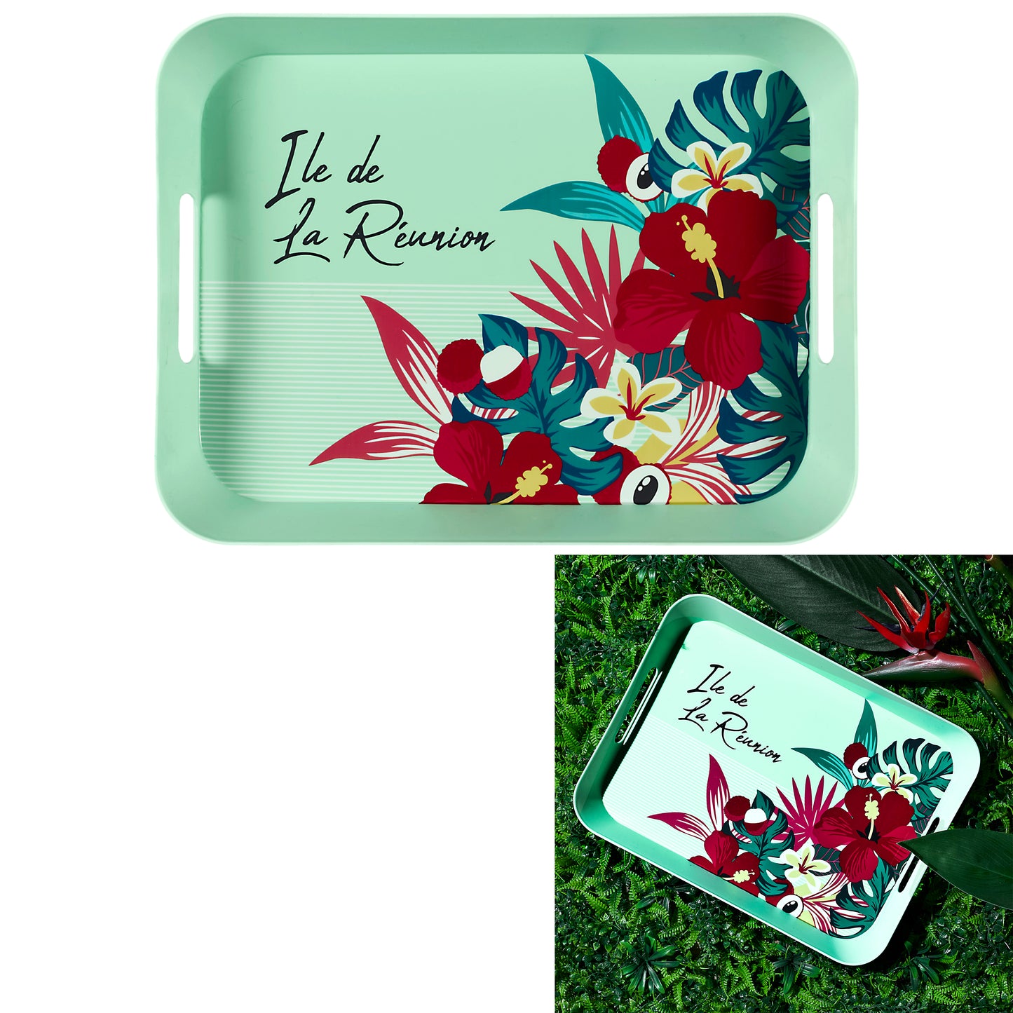 Plateau Reunion Paradis Exotique 41X32 cm