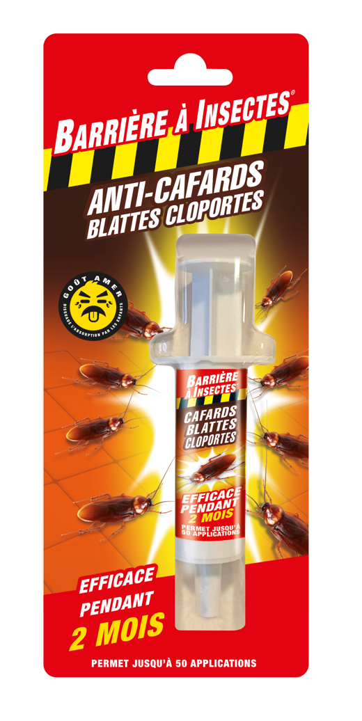 Anti-Cafards & Blattes 1 seringue de 10g Barrière à Insectes