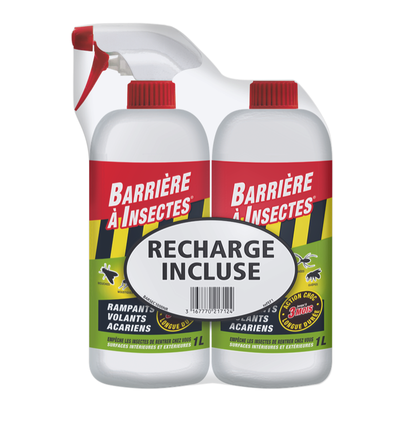 Insectes Rampant,Volants, Acariens PAE 1L+la recharge 1L Barrière à Insectes