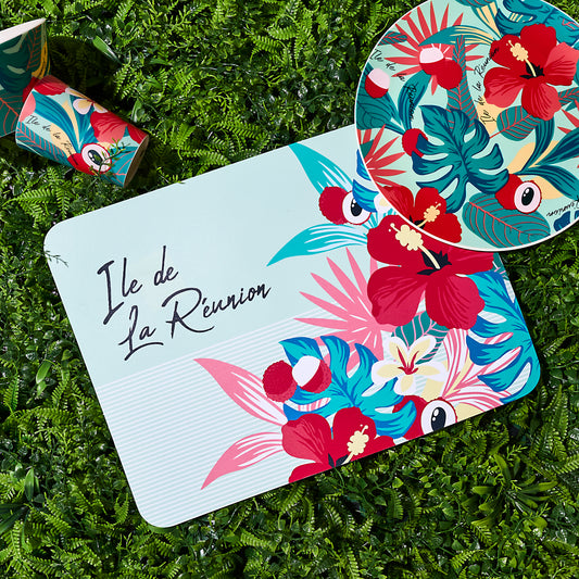 Set de Table Réunion Paradis Exotique 40x30cm