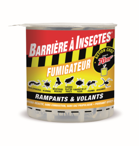Fumigène Hydro Réactif Insectes Volants Barrière à Insectes