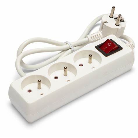 Bloc Multiprise 3X16A Blanc 1M + Inter